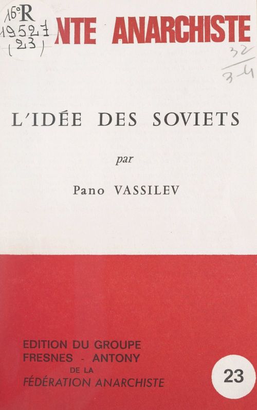 ebook cover of L'idée des soviets, by Pano Vassilev
