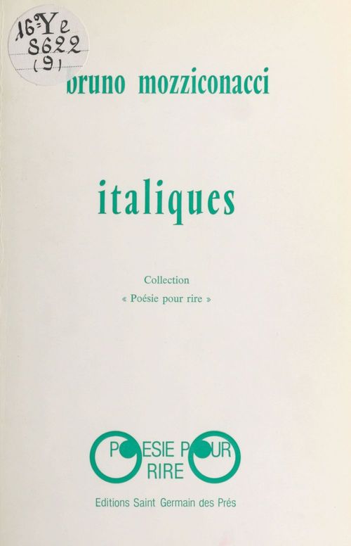 Couverture ebook de Italiques, de Bruno Mozziconacci