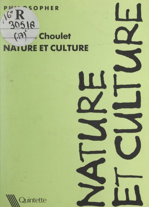 ebook cover of Nature et culture, by Philippe Choulet