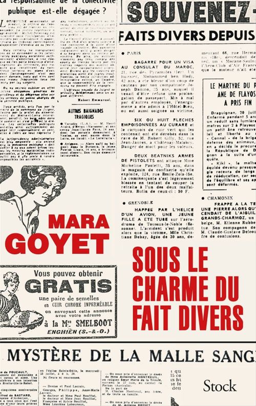 Couverture ebook de Sous le charme du fait divers, de Mara Goyet