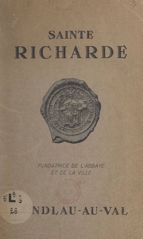 Couverture ebook de Sainte Richarde, de M. Corbet