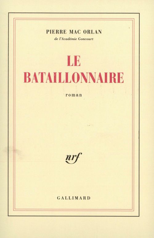 Couverture ebook de Le Bataillonnaire, de Pierre Mac Orlan