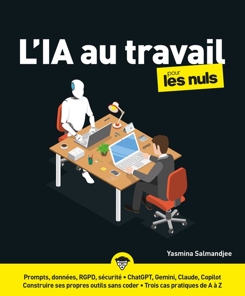 Couverture ebook de L'IA au travail pour les Nuls, de Yasmina Lecomte
