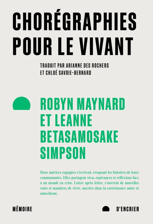 Couverture ebook de Chorégraphies pour le vivant, de Maynard