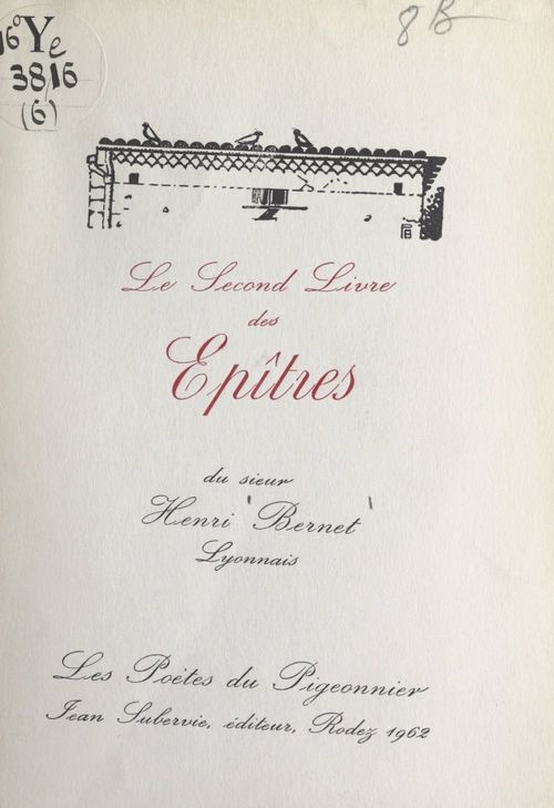 ebook cover of Le second livre des Épîtres, by Henri Bernet