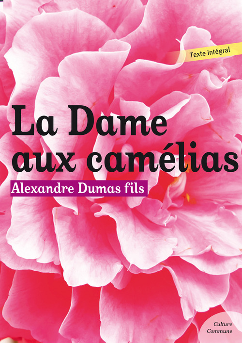 ebook cover of La dame aux camélias, by Alexandre Dumas fils