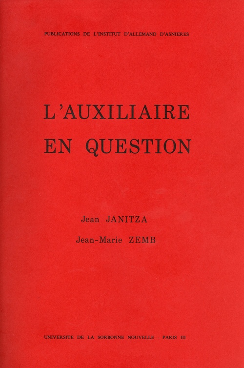 ebook cover of L'Auxiliaire en question, by Jean-paul Révauger, Jean-Marie Zemb