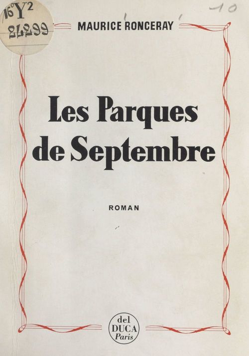 Couverture ebook de Les Parques de septembre, de Maurice Ronceray