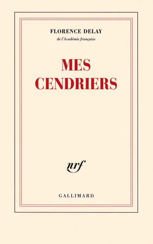 Couverture ebook de Mes cendriers, de Florence Delay