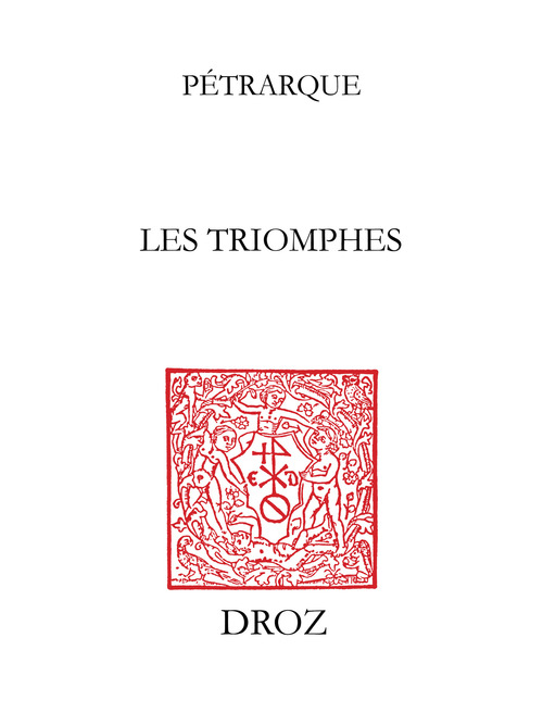 ebook cover of Les Triomphes, by Pétrarque