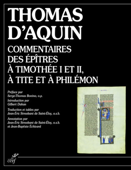 ebook cover of COMMENTAIRES DES EPITRES A TIMOTHEE I ET II, A TITE ET A PHILEMON, by Thomas d'Aquin, Jean-Eric Stroobant De Saint-Eloy