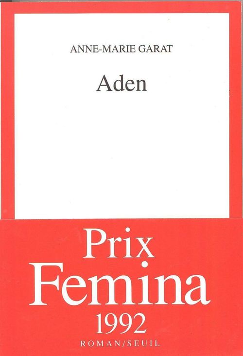 Couverture ebook de Aden - Prix Femina 1992, de Garat Anne-Marie