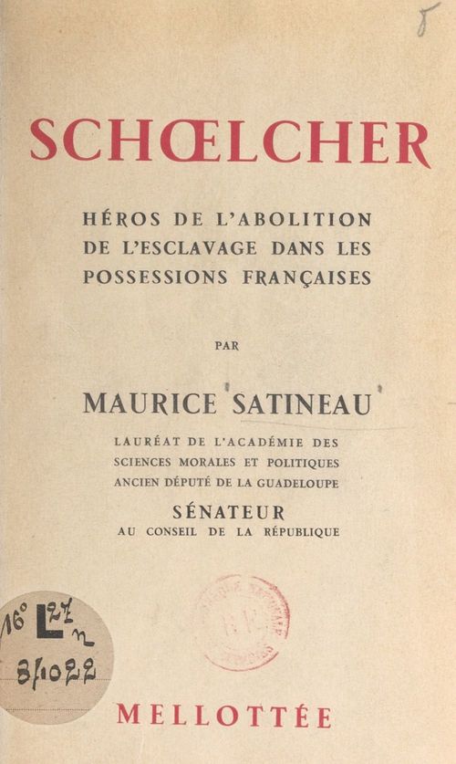 Couverture ebook de Schoelcher, de Maurice Satineau