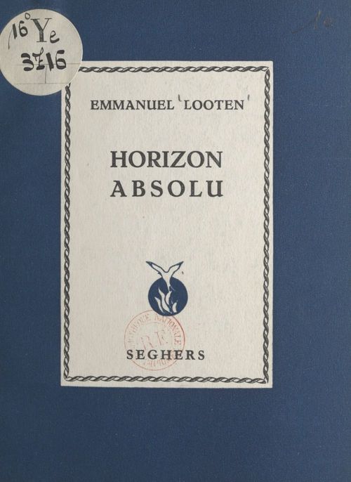ebook cover of Horizon absolu, by Emmanuel Looten