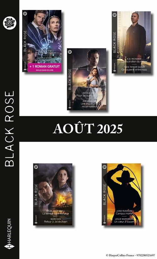 ebook cover of Pack mensuel Black Rose - 10 romans + 1 titre gratuit (Août 2025), by Collectif