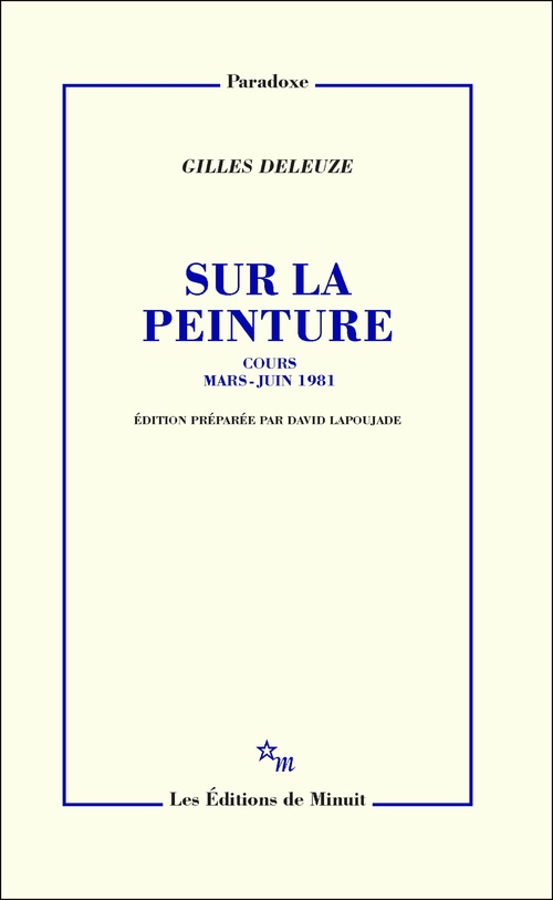 Couverture ebook de Sur la peinture, de Gilles Deleuze