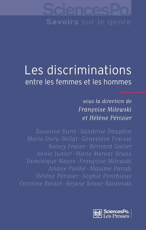 Couverture ebook de Les discriminations entre les femmes et les hommes, de Françoise Milewski, Hélène Périvier