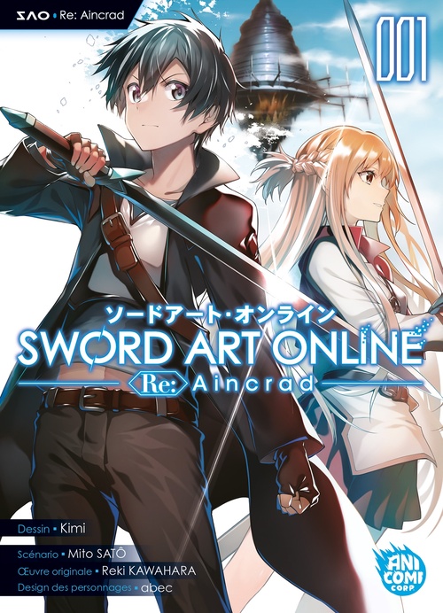 Couverture ebook de Sword Art Online - Re:Aincrad T01, de Reki KAWAHARA