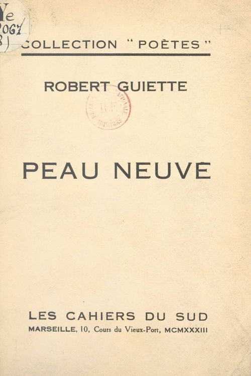 ebook cover of Peau neuve, by Robert Guiette