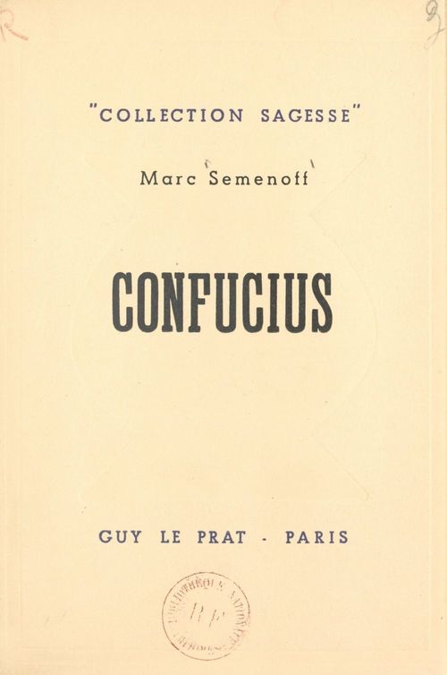 Couverture ebook de Confucius, de Marc Semenoff