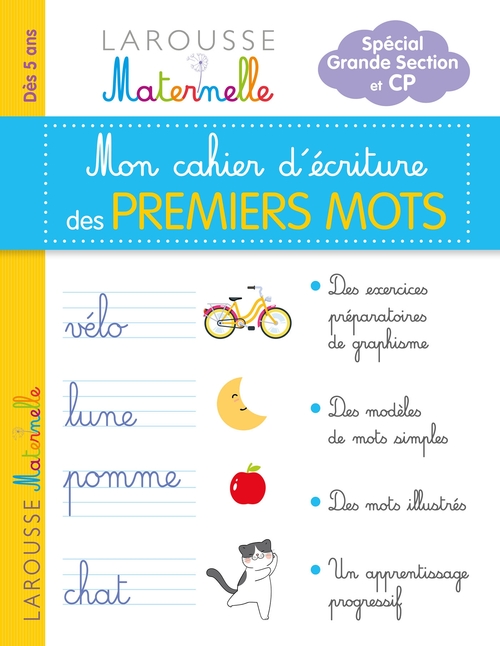 Couverture ebook de Mon petit cahier d'écriture - Premiers mots, de Collectifs