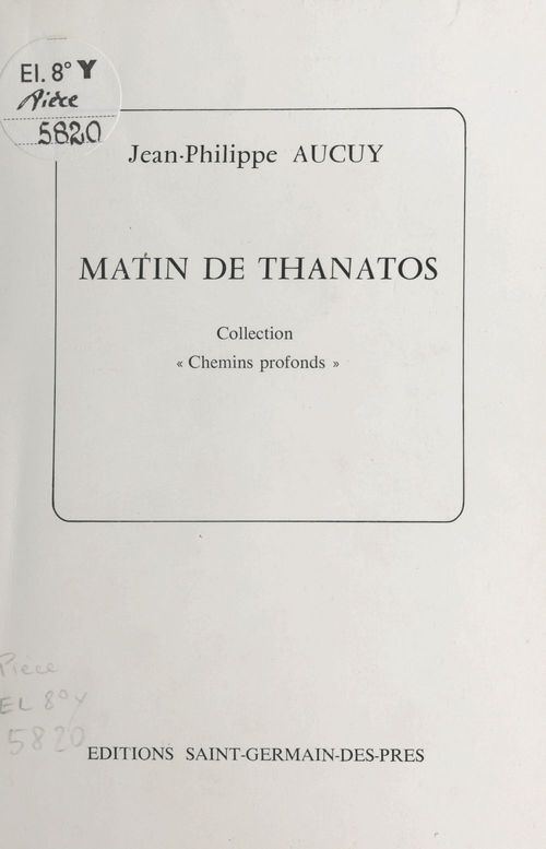 Couverture ebook de Matin de Thanatos, de Jean-Philippe Aucuy