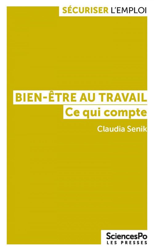 ebook cover of Bien-être au travail, by Claudia Senik