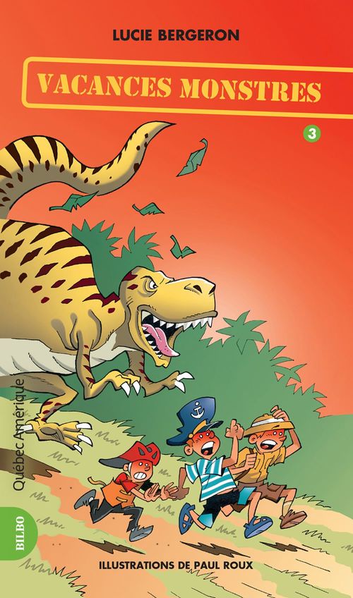Couverture ebook de Les Trois Jojo 03 - Vacances monstres, de Lucie Bergeron
