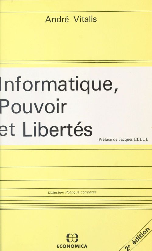 ebook cover of Informatique, pouvoir et libertés, by A Vitalis
