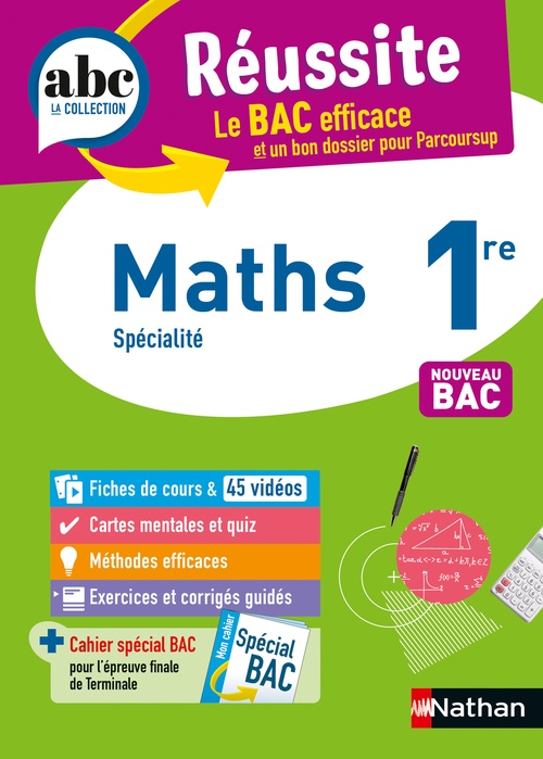 Couverture ebook de ABC Réussite-Spécialité Maths 1re, de Pierre-Antoine Desrousseaux