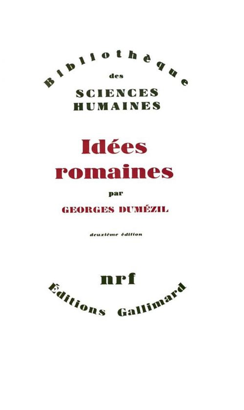 Couverture ebook de Idées romaines, de Georges Dumezil