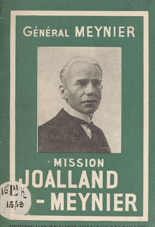 Couverture ebook de La mission Joalland-Meynier, de Octave Meynier