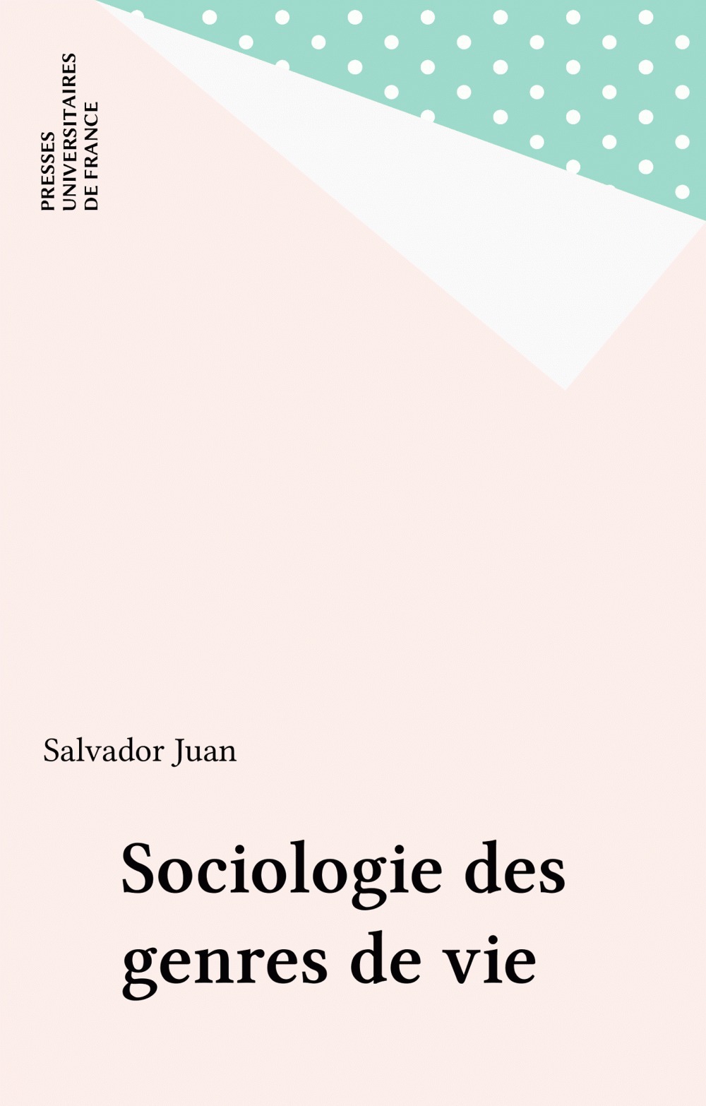 Couverture ebook de Sociologie des genres de vie, de Salvador Juan