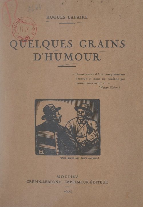 Couverture ebook de Quelques grains d'humour, de Hugues Lapaire