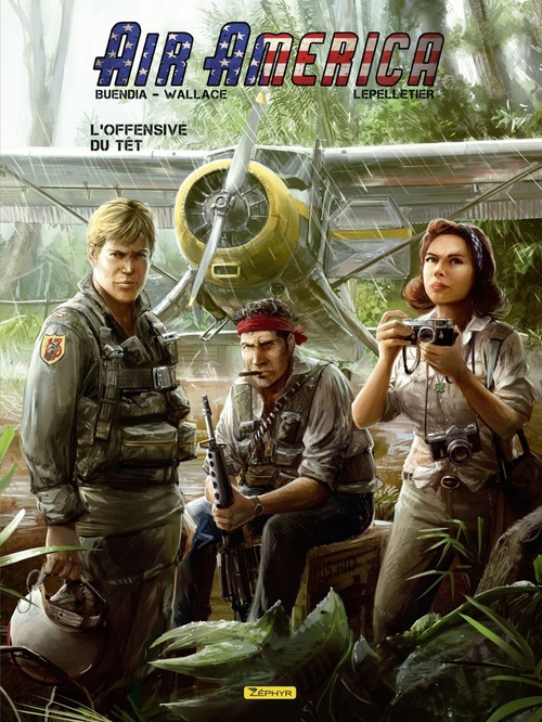 Couverture ebook de Air America - tome 2 - L'offensive du Têt 2/2, de Patrice Buendia, Wallace, Julien Lepelletier