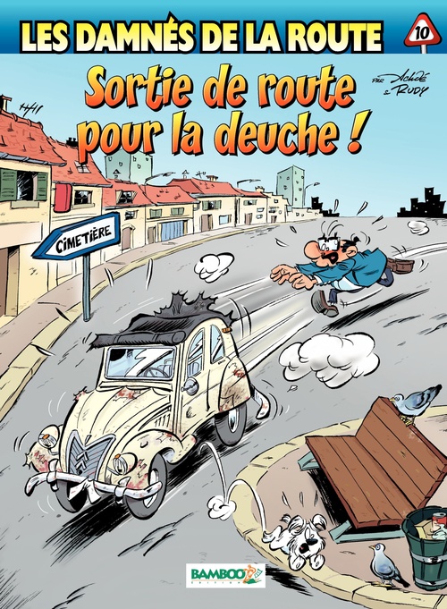 ebook cover of Les damnés de la route - Tome 10 - Sortie de route pour la deuche !, by Achdé, Rudy