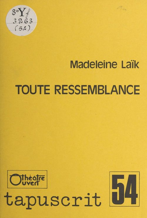 Couverture ebook de Toute ressemblance, de Madeleine Laik