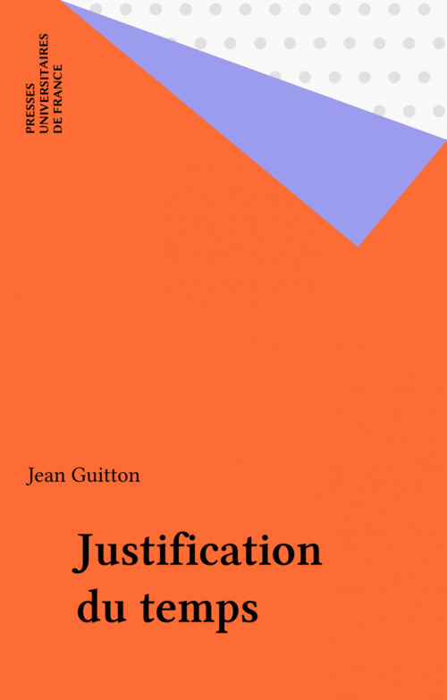 Couverture ebook de Justification du temps, de Jean Guitton