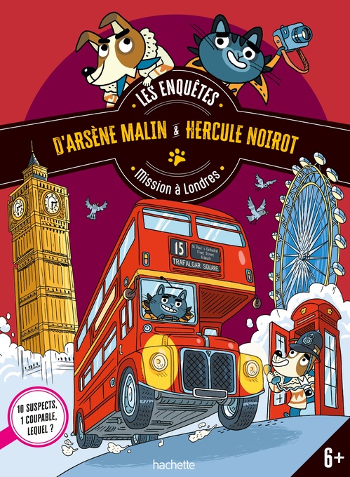 Couverture ebook de Arsène Malin et Hercule Noirot - Mission à Londres, de Sandra Collet