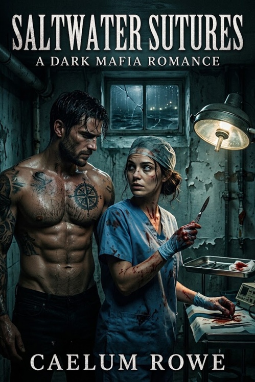 Couverture ebook de Saltwater Sutures A Dark Mafia Romance, de Caelum Rowe