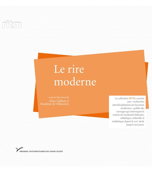 Couverture ebook de Le rire moderne, de Alain Vaillant, Roselyne de Villeneuve