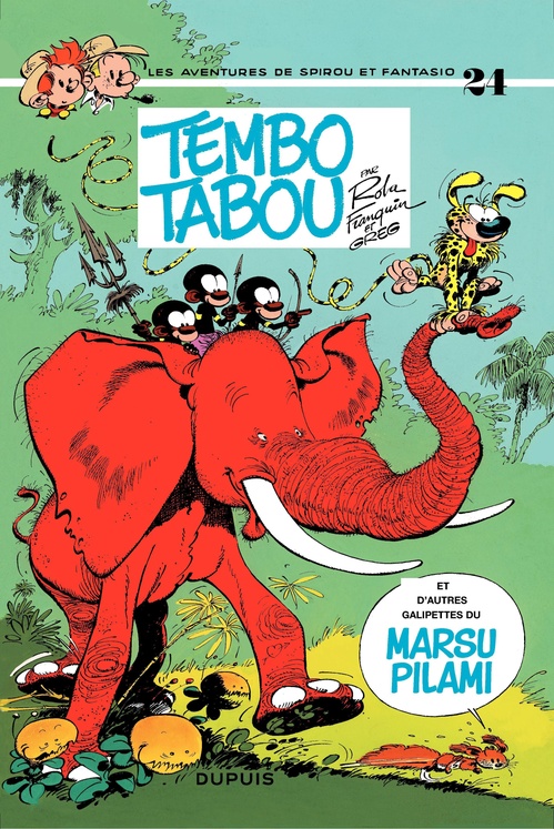 Couverture ebook de Spirou et Fantasio - Tome 24 - Tembo Tabou, de André Franquin, Greg, Jean Roba