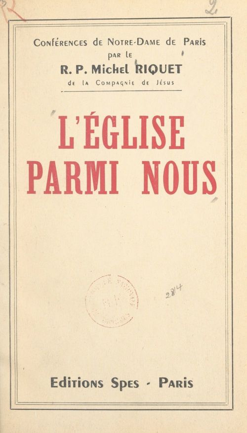 Couverture ebook de L'Église parmi nous, de Michel Riquet