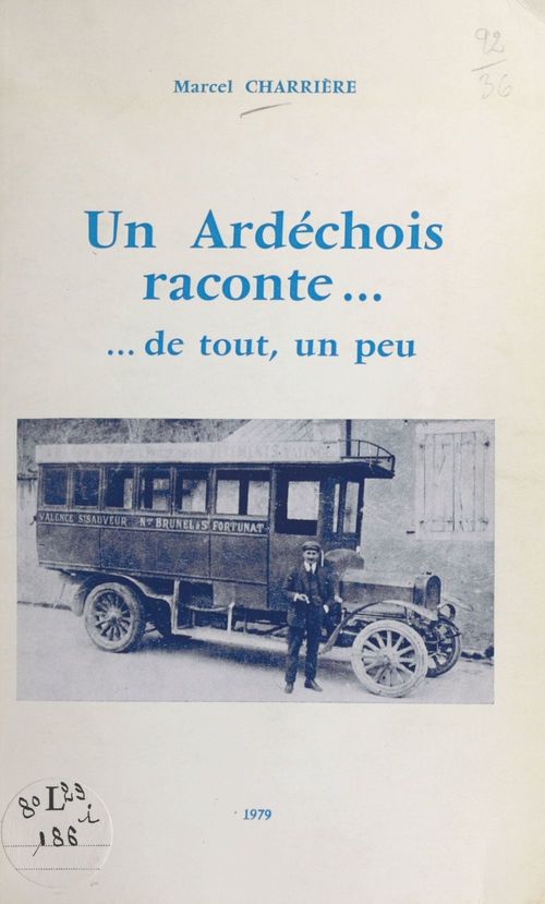 Couverture ebook de Un Ardéchois raconte : de tout, un peu, de Marcel Charriere