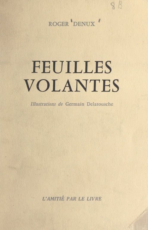 Couverture ebook de Feuilles volantes, de Roger Denux