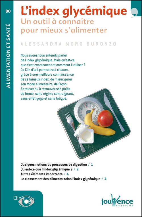 Couverture ebook de L'index glycémique, de Alessandra Moro Buronzo
