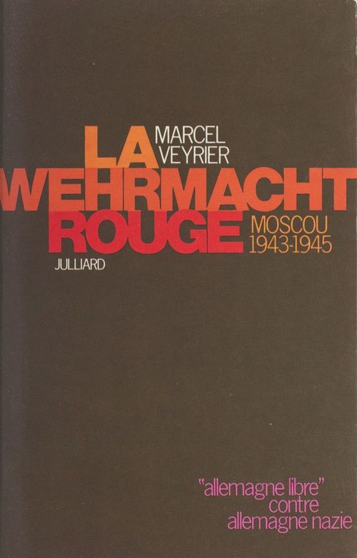 Couverture ebook de La Wehrmacht rouge, de Marcel Veyrier