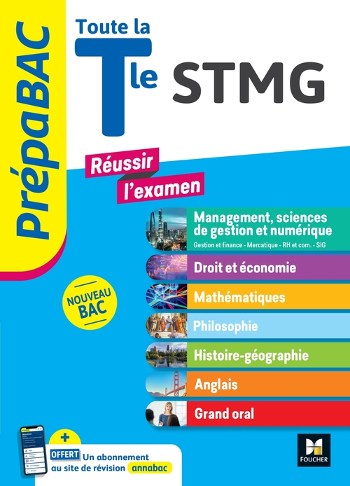 ebook cover of PREPABAC - Toute la terminale STMG - Contrôle continu et épreuves finales - Révision 2026, by Audrey Bebert-Mion, Laurence Nouger, Bernard Verlant, Frédéric Ginoux, Alain Gomez, Nathalie Gomez, Annie Goulvent, Laur