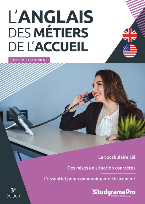 Couverture ebook de L'anglais des métiers de l'accueil, de Pierre Couturier