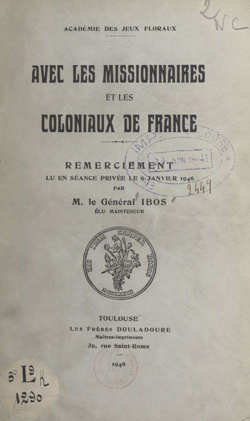 Couverture ebook de Avec les missionnaires et les coloniaux de France, de Pierre Ibos